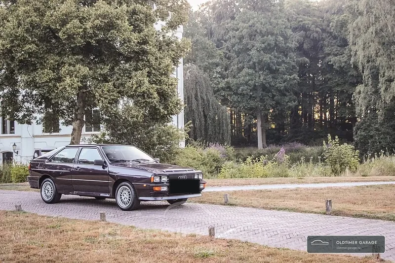 Audi quattro у парка, вид спереди три четверти